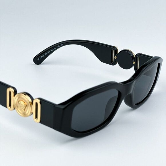 NEW Versace KIDS VK4429U GB1/87 Black Dark Grey Gold Rectangle Kids Sunglasses - Picture 12 of 12